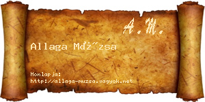 Allaga Múzsa névjegykártya
